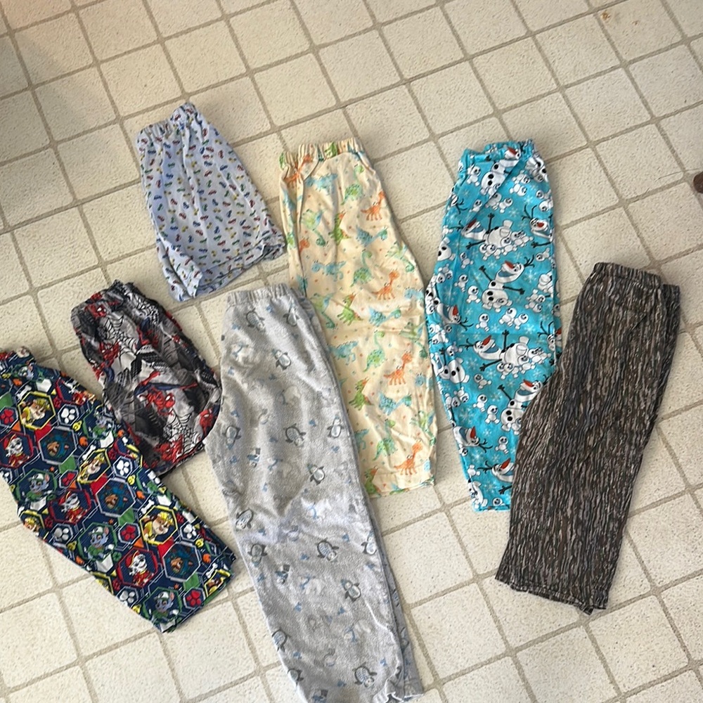 Handmade lot 7 Colorful Patterned Pajama Pants Set for kids